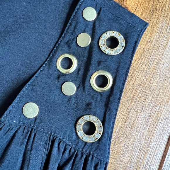 BABY PHAT | Shorts Romper with Gold Grommets - Picture 3 of 11